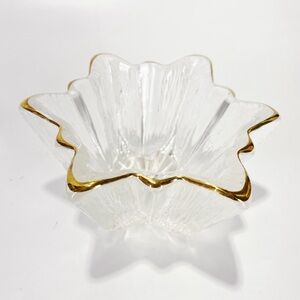 Vintage Home Beautiful Golden Glow Candle Holder Glass Made In Germany